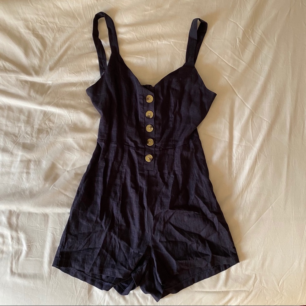 PacSun LA Hearts Navy Romper